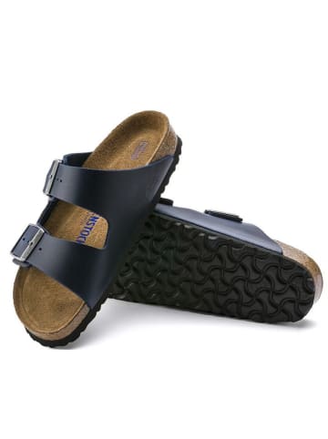 Leren slippers "Arizona" donkerblauw