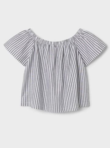 Shirt "Deniza" in Grau/ Weiß