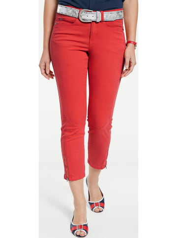 Capri-spijkerbroek rood