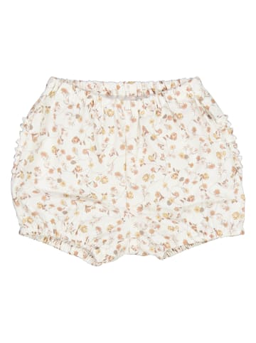 Szorty "Ruffles" w kolorze kremowym ze wzorem