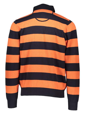 Pullover in Orange/ Schwarz