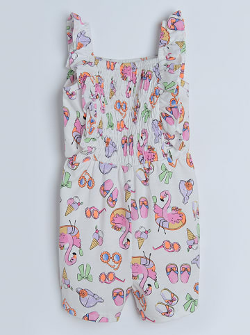 Overall in Weiß/ Pink