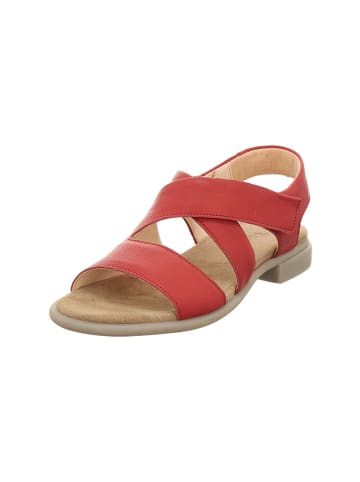 Leder-Sandalen in Rot