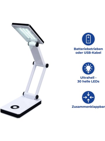 LED-Tischleuchte in Weiß - (B)7,2 x (H)12,8 x (T)4,2 cm