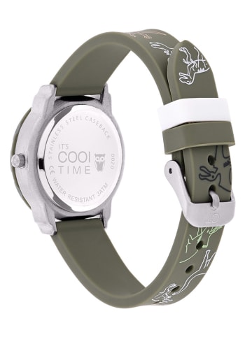 Quarzuhr in Khaki/ Weiß