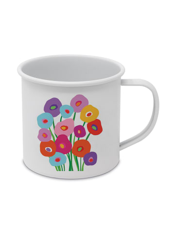 Jumbotasse "Super Bouquet Happy" in Weiß/ Bunt - 400 ml
