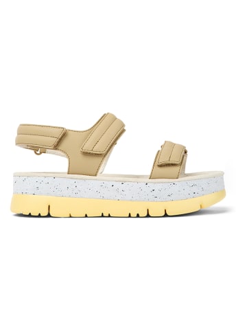 Leren sandalen beige