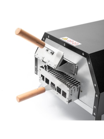 Piec do pizzy w kolorze czarnym na pellet