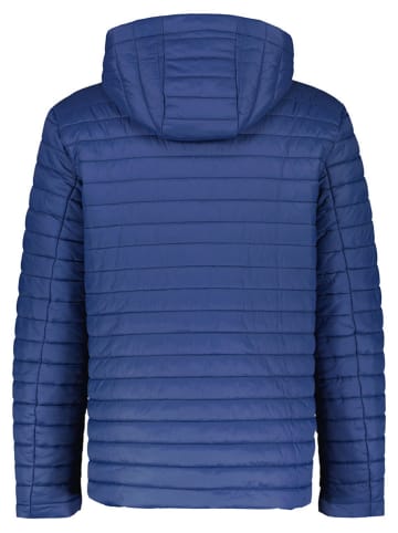 Doorgestikte jas blauw