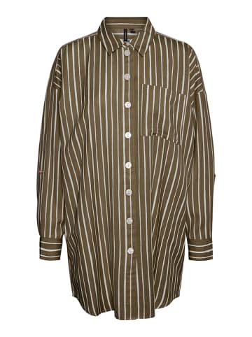 Blouse "Ilisa" kaki/wit