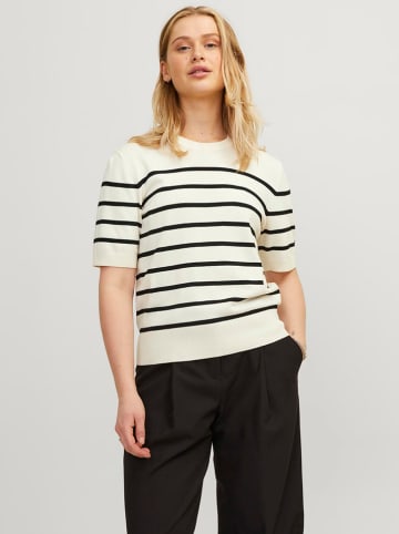 Pullover in Beige/ Schwarz