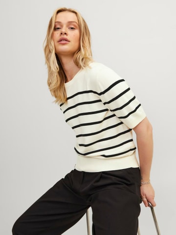 Pullover in Beige/ Schwarz