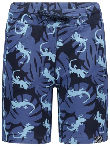 Sweatshorts in Dunkelblau/ Schwarz