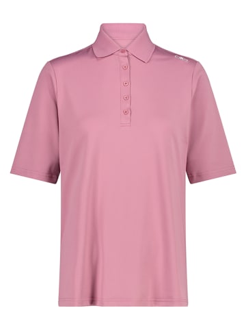 Funkcyjna koszulka polo w kolorze jasnoróżowym