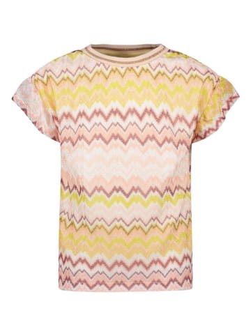 Shirt in Gelb/ Weiß/ Lila