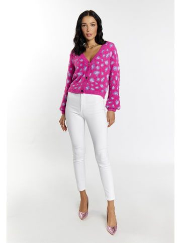 Cardigan in Pink/ Lila