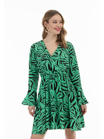 Kleid in Grün/ Schwarz