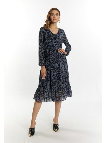 Kleid in Grau/ Schwarz