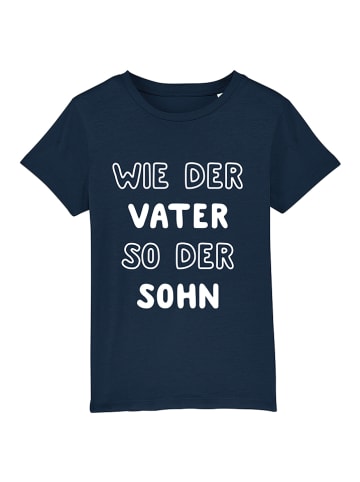 Shirt "Wie der Vater" donkerblauw