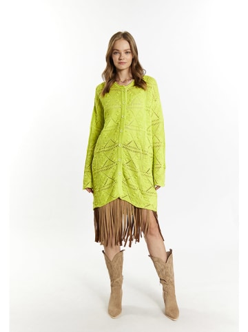Longcardigan in Limette