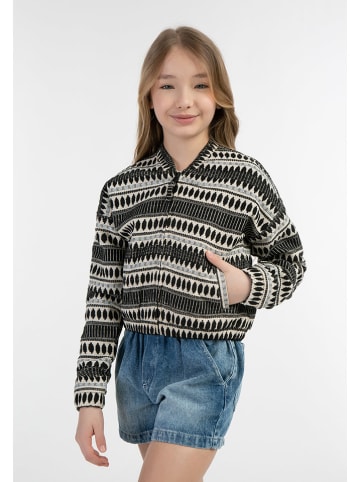Blouson in Schwarz/ Beige