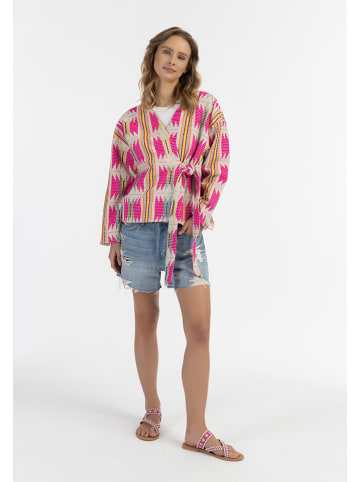 Übergangsjacke in Pink/ Creme