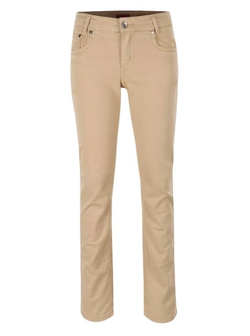Dżinsy - Slim fit - w kolorze beżowym