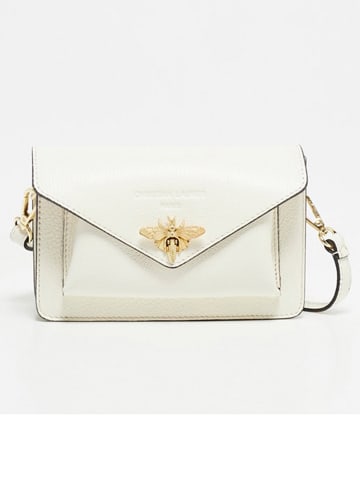 Leder-Umhängetasche "Roxane" in Creme - (B)20 x (H)12 x (T)5,5 cm