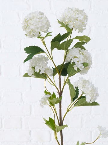 Dekoblume "Hortensie" in Weiß/ Grün - (L)100 cm