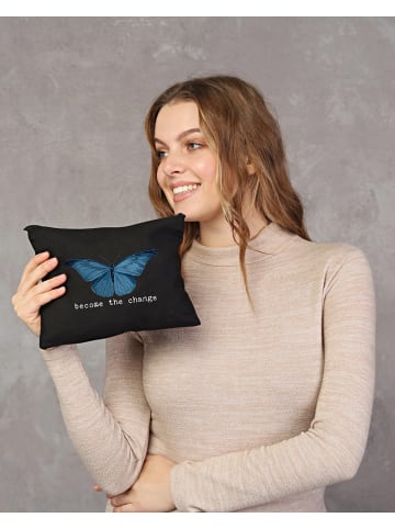 Kosmetiktasche in Schwarz - (B)25 x (H)18 cm