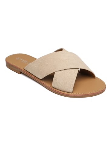 Pantoletten in Beige