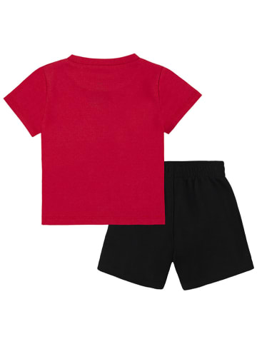 2tlg. Outfit in Schwarz/ Rot