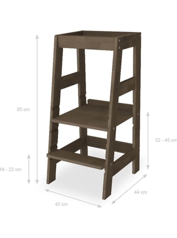 Lernturm "Fino" in Braun - (B)40 x (H)85 x (T)47 cm