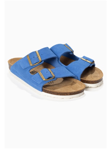 Leren slippers "Atlas" blauw