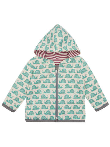 Omkeerbaar sweatvest rood/crème