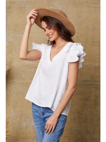 Linnen shirt "Quiriem" wit