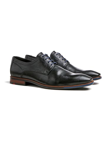 Leder-Schnürschuhe "Don" in Schwarz