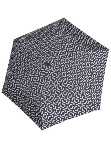 Regenschirm "Mini" in Dunkelblau/ Weiß