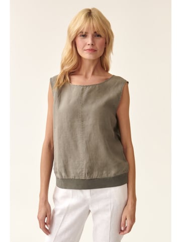Linnen blousetop grijs