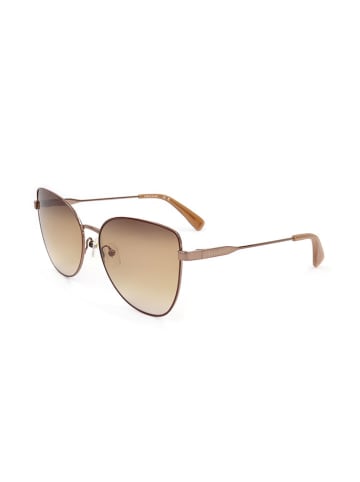 Damen-Sonnenbrille in Lila- Roségold/ Hellbraun