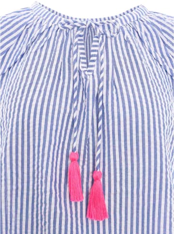 Blouse "Neon Strepen" blauw