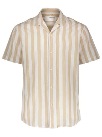 Blouse beige/wit