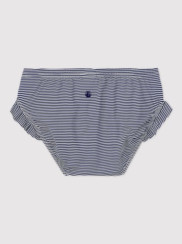 Badehose in Dunkelblau/ Weiß