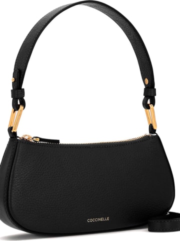 Leren schoudertas zwart - (B)23 x (H)11,5 x (D)4 cm