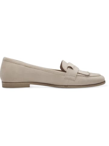 Leder-Mokassins in Beige
