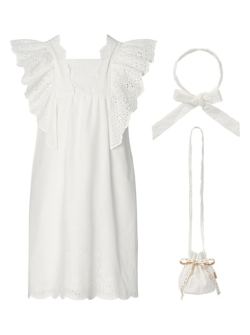 3tlg. Outfit in Weiß