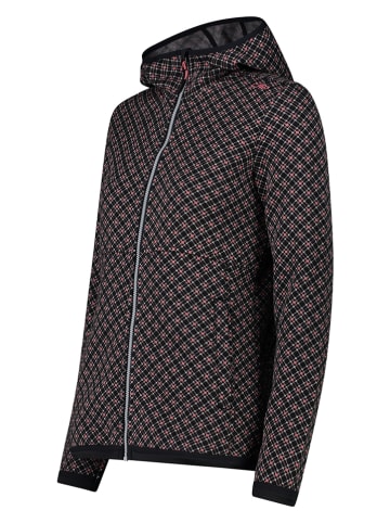 Fleecejacke in Schwarz/ Bunt