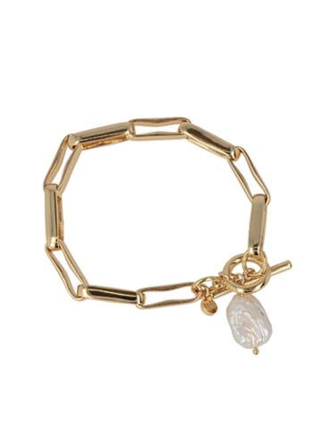 Vergulde armband met Swarovski parels