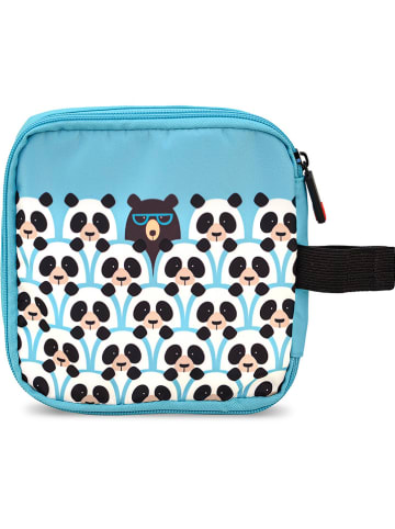 Lunchtas lichtblauw/wit - (B)16 x (H)16 cm