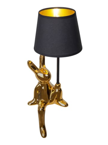 Tischleuchte "Helge" in Gold/ Schwarz - (H)45 x Ø 18 cm